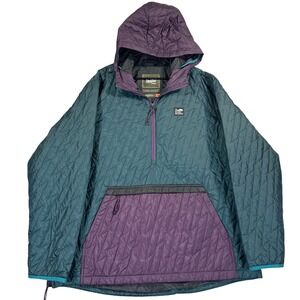 Howler Brothers Voltage Quilted Pullover Mens XL Violent Night Green Primaloft